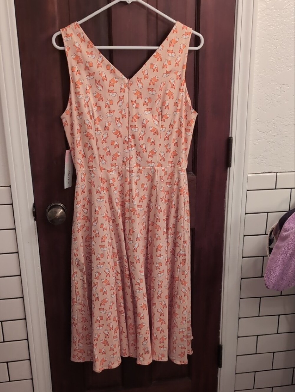 Corgi Print Dress Large NWT - Picture 3 of 7